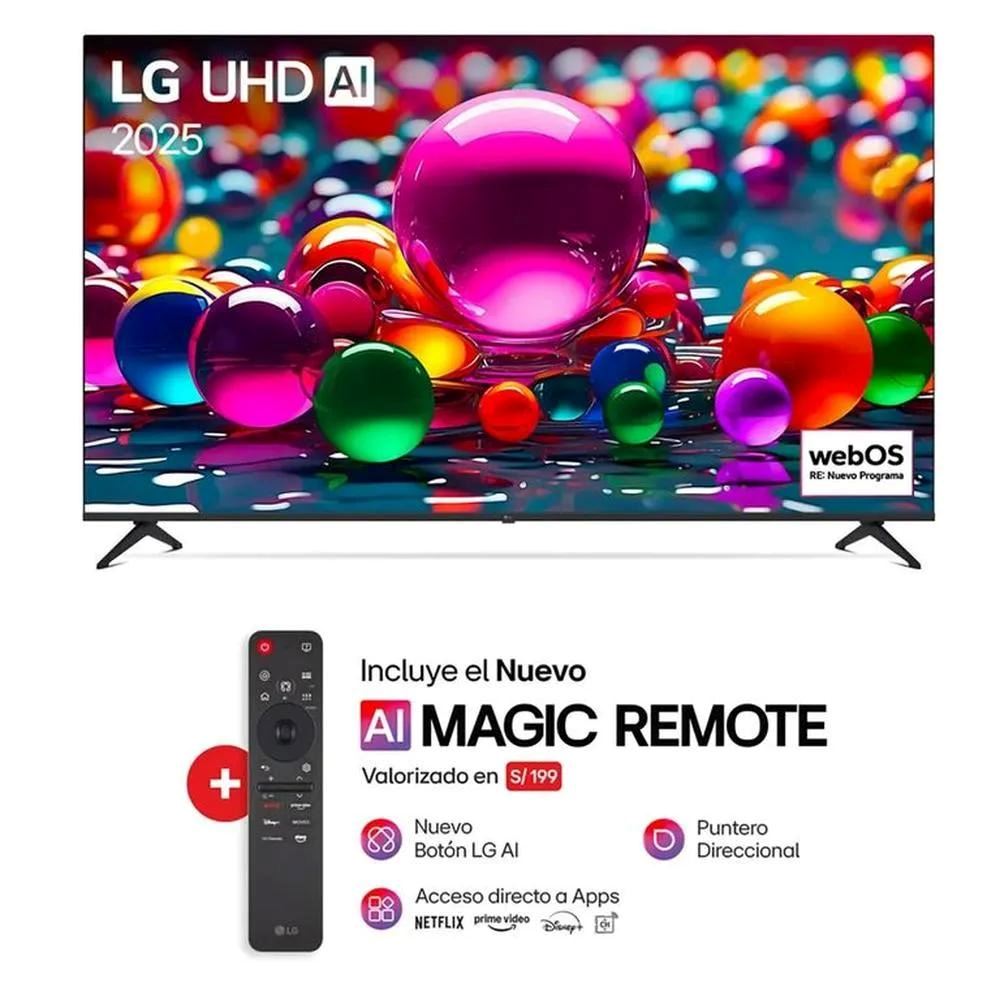 Televisor LG 75" UHD 4K Smart TV ThinQ AI - 75UA8050PSA