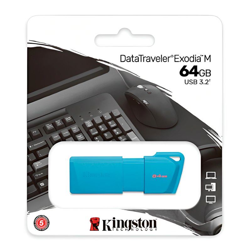 Memoria Usb 3.2 Kingston 64gb, Data Traveler Exodia, Color Rojo