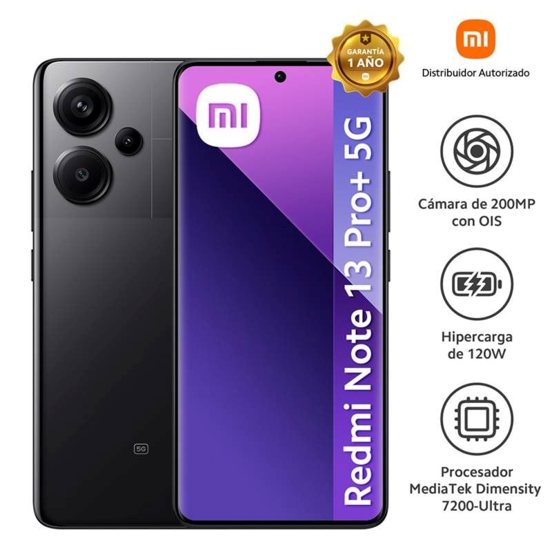 CELULAR XIAOMI REDMI NOTE 13 PRO+ 5G 12GB 512GB NEGRO