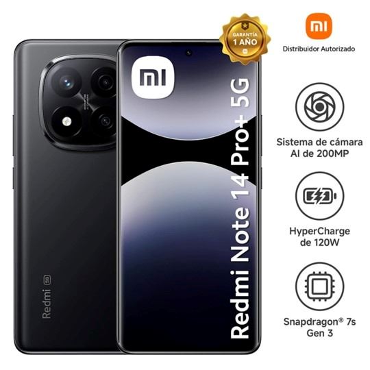 CELULAR XIAOMI REDMI NOTE 14 PRO+ 5G 12GB 512GB