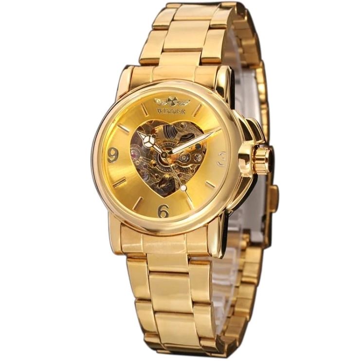 Reloj Winner Mujer Automático Dorado WIN-M-1