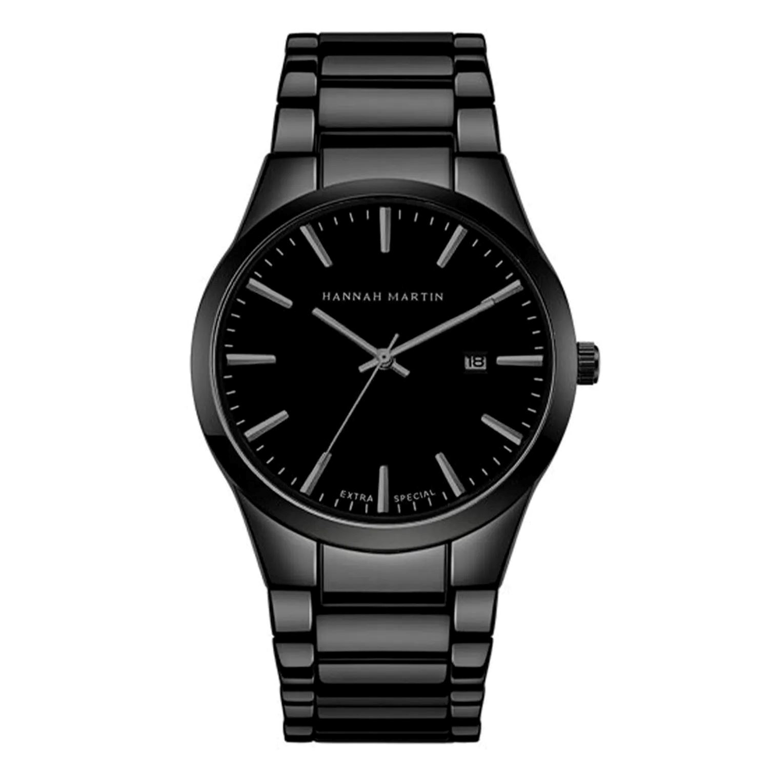 Reloj Hannah Martin Mujer Acero Negro HAN-M-19