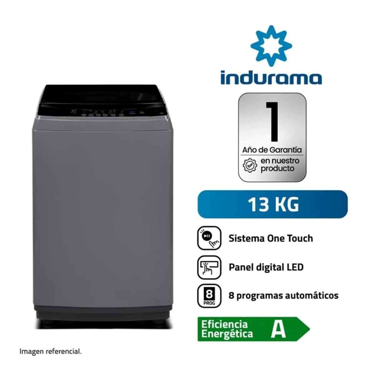 Lavadora Automática Indurama 13Kg Carga Superior LRI-13DGR