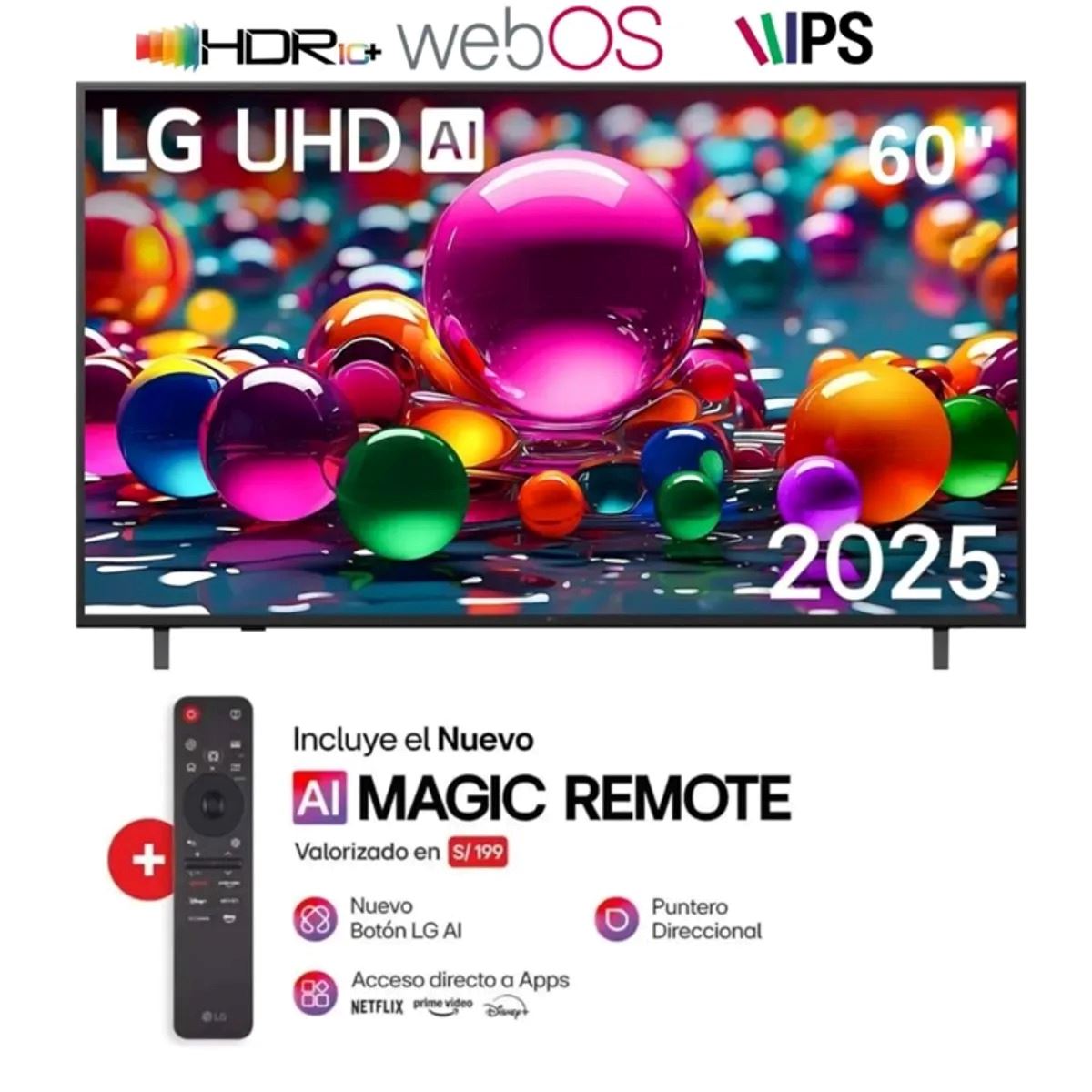 Televisor LED UHD 4K 60 LG WebOS 60UA8050PSA