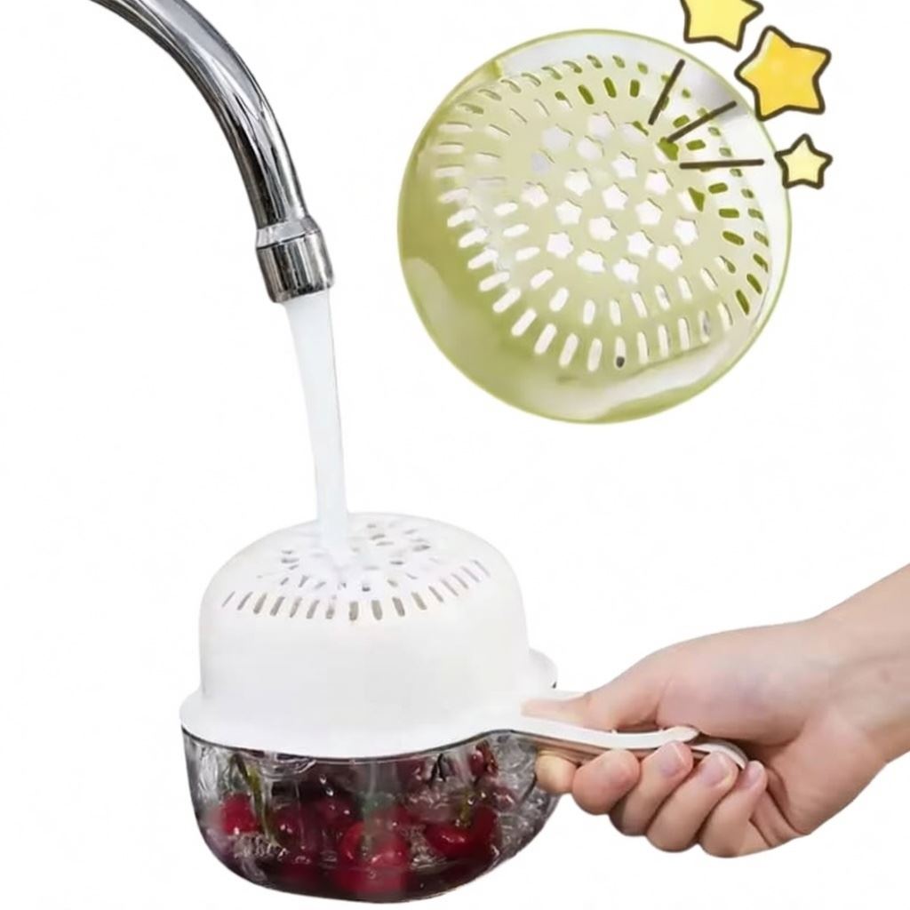 Colador Lavador de Frutas y Verduras Ergonómico con Mango