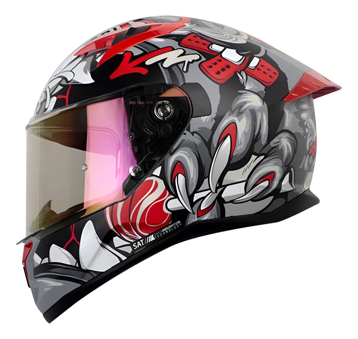 CASCO CERTIFICADO SHAFT 522SP TIGUERAZO GRIS