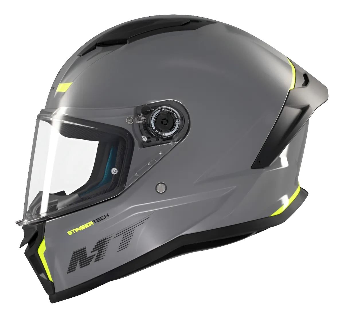 CASCO CERTIFICADO  MT STINGER 2 SOLID GRIS BRILLO