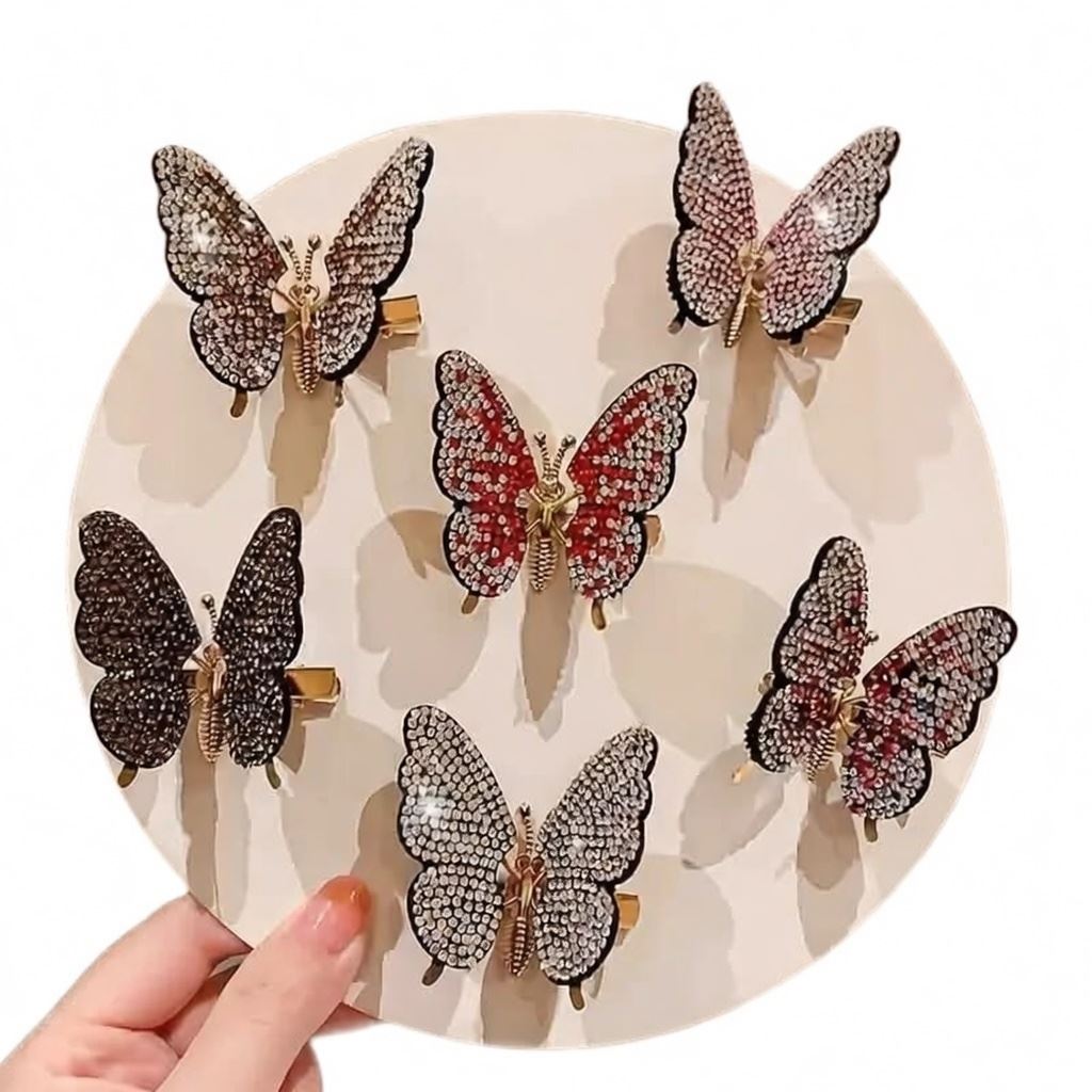 Gancho para Cabello Diseño Mariposa con Pedrería - Unidad