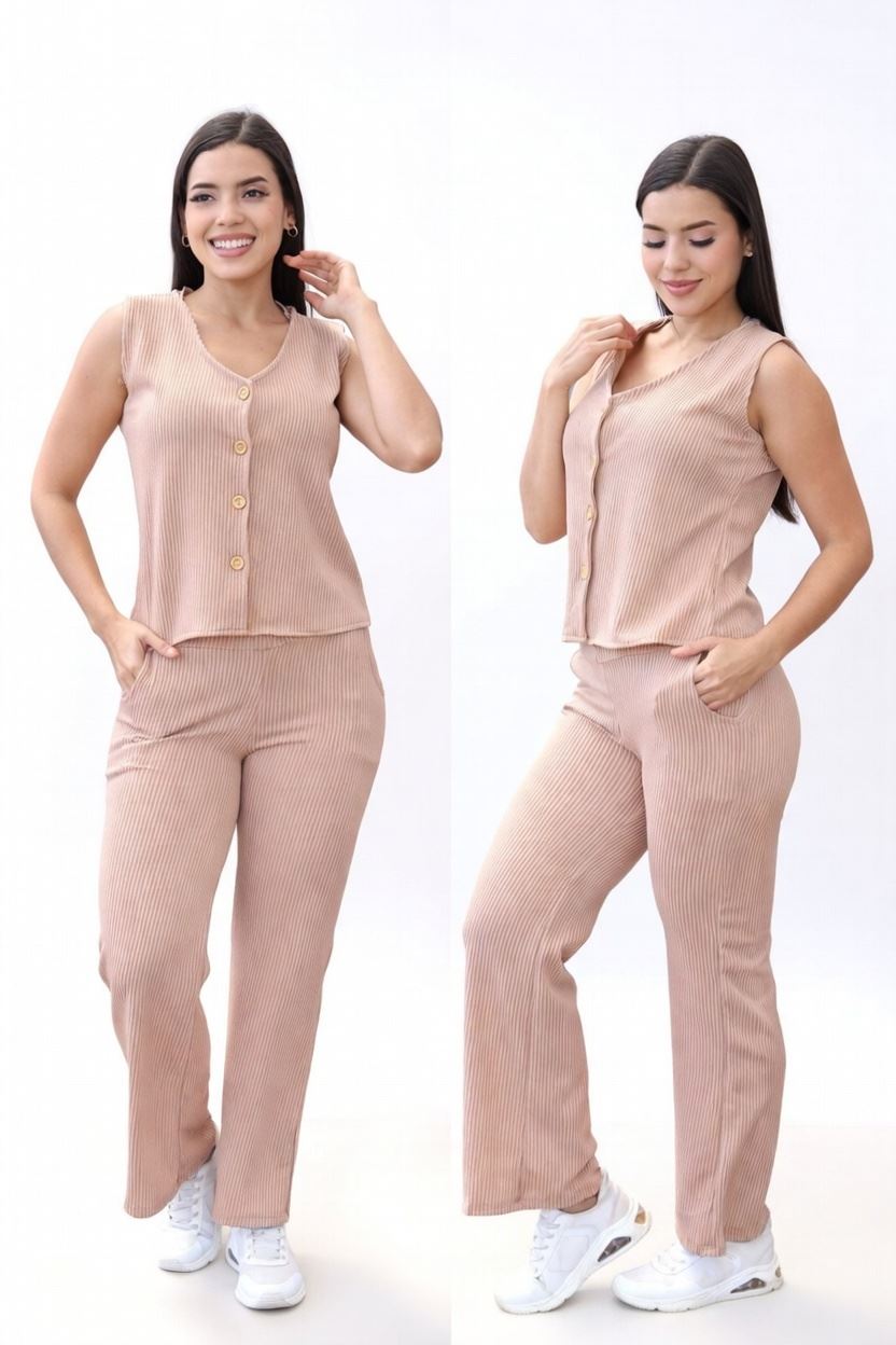 Conjunto Tefi para Mujer - Top y Pantalón en Tela Urban Rip