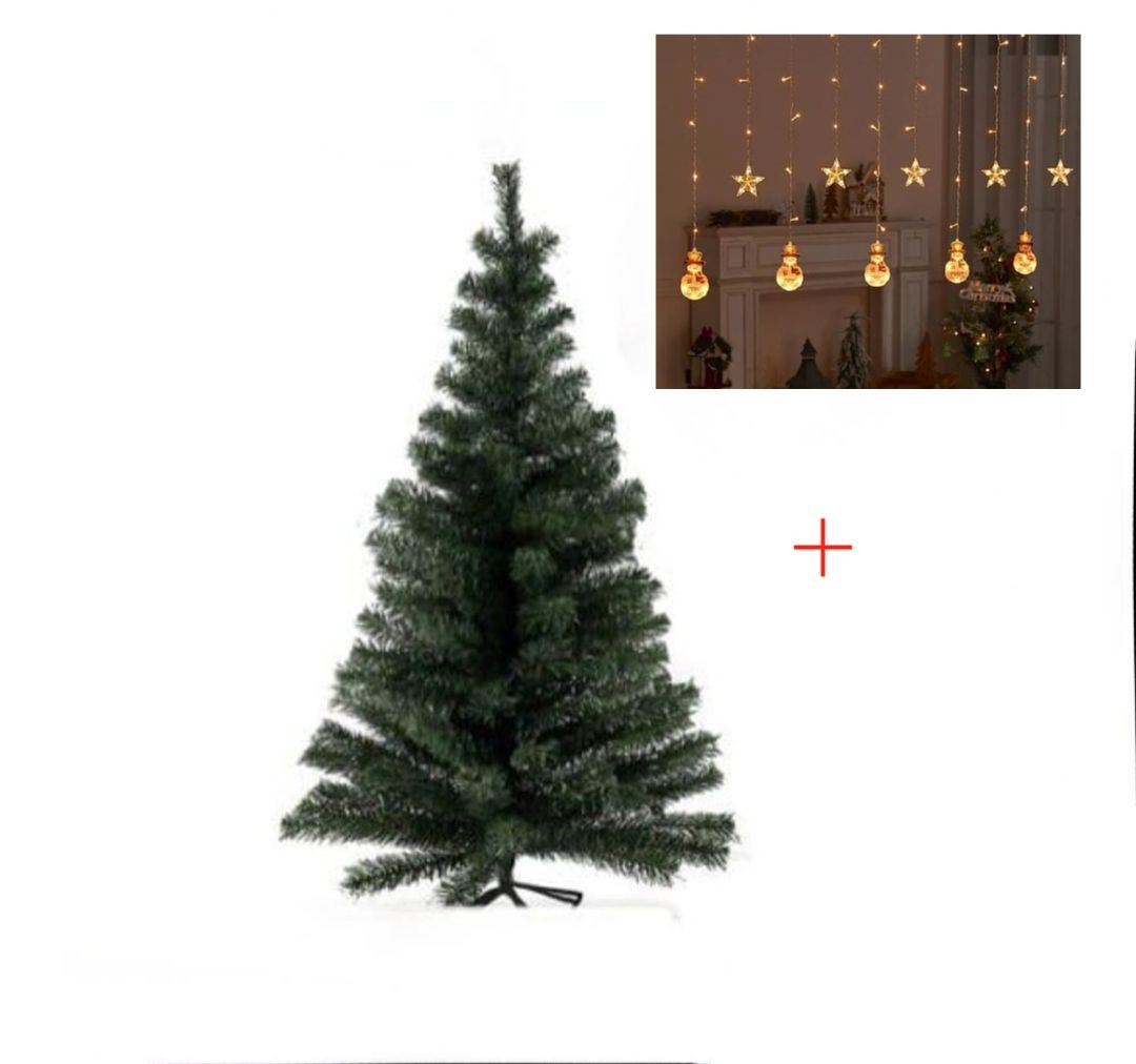 ARBOL DE 1.8MTS + CORTINA DE LUCES