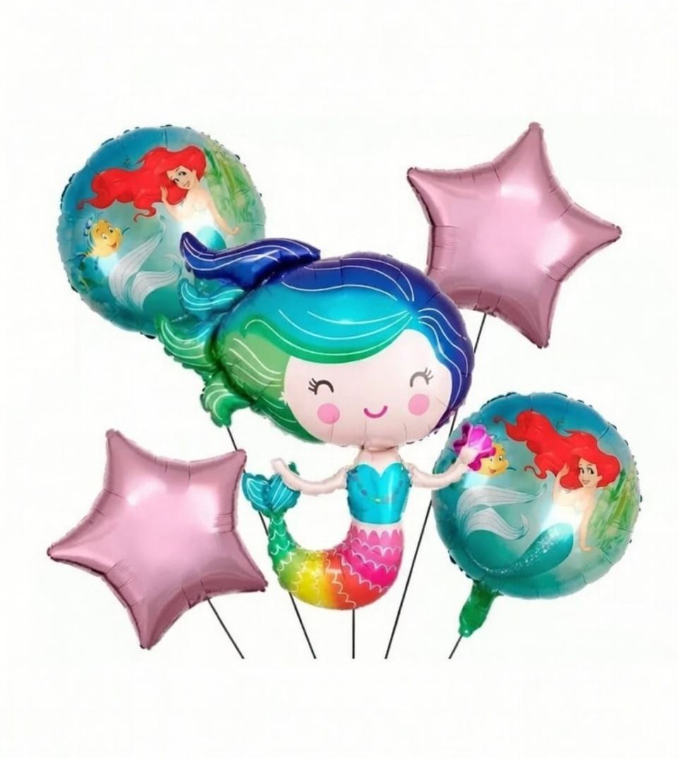Set de Globos Bouquet Sirena - Decoración para Cumpleaños