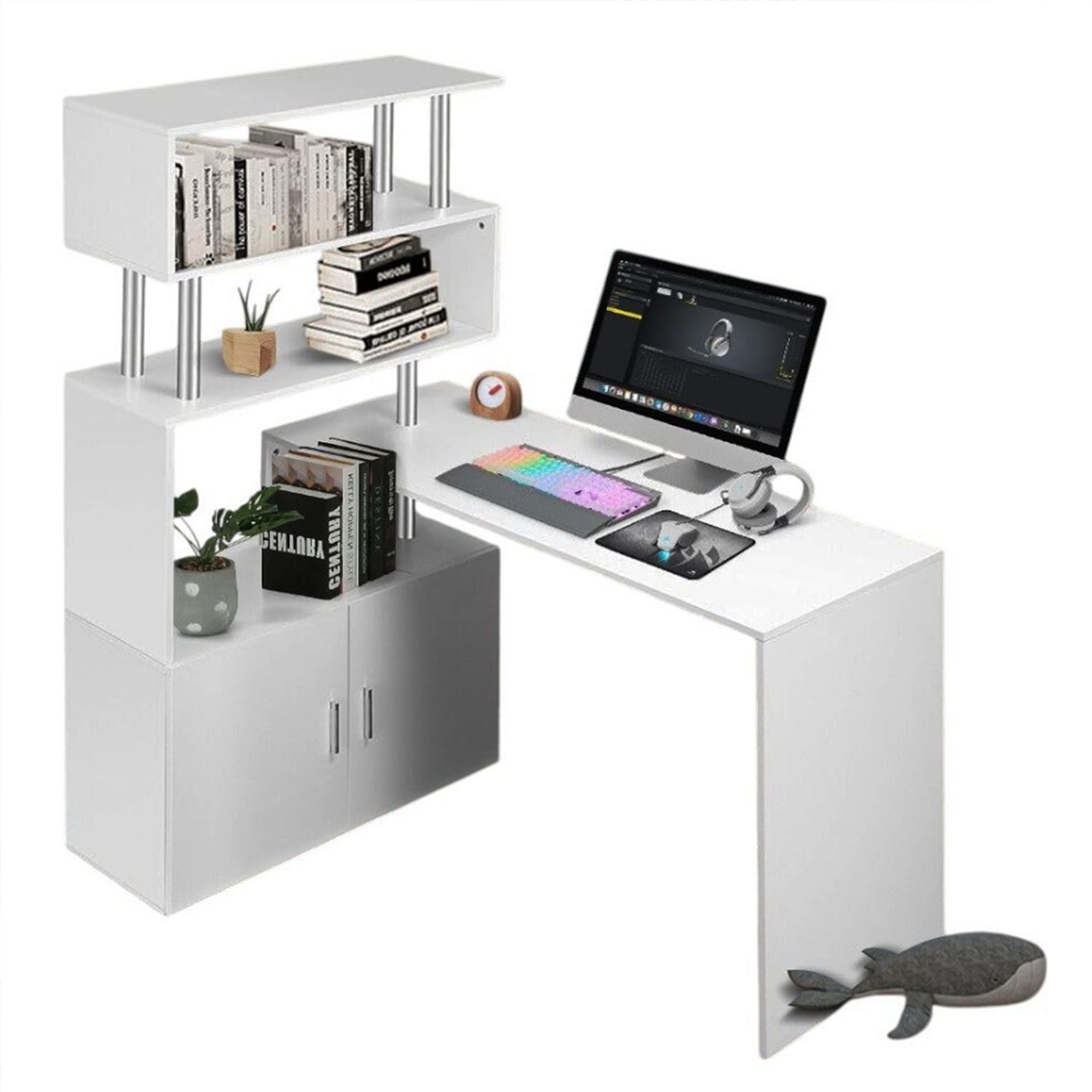 ESCRITORIO CON ESTANTE BELKYS - DIBA MUEBLES