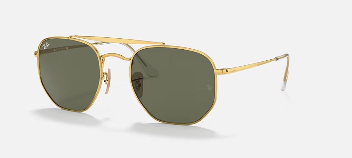 LENTES DE SOL RAYBAN MARSHAL RB3648 UNISEX/ COLOR: DORADO Y VERDE