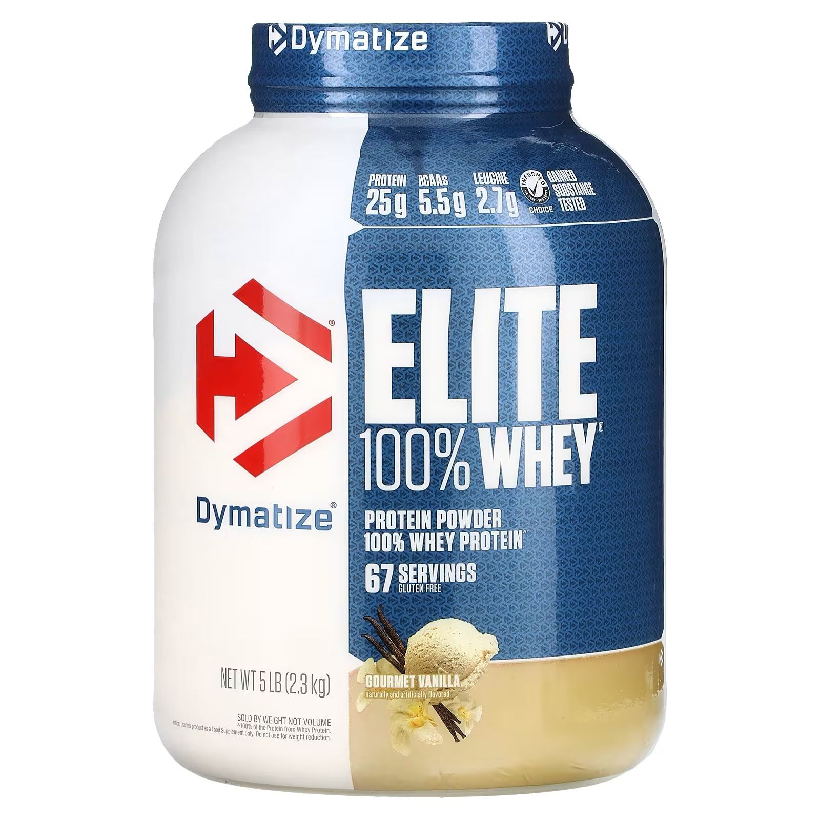 ELITE 100% WHEY DYMATIZE  5LB VAINILLA