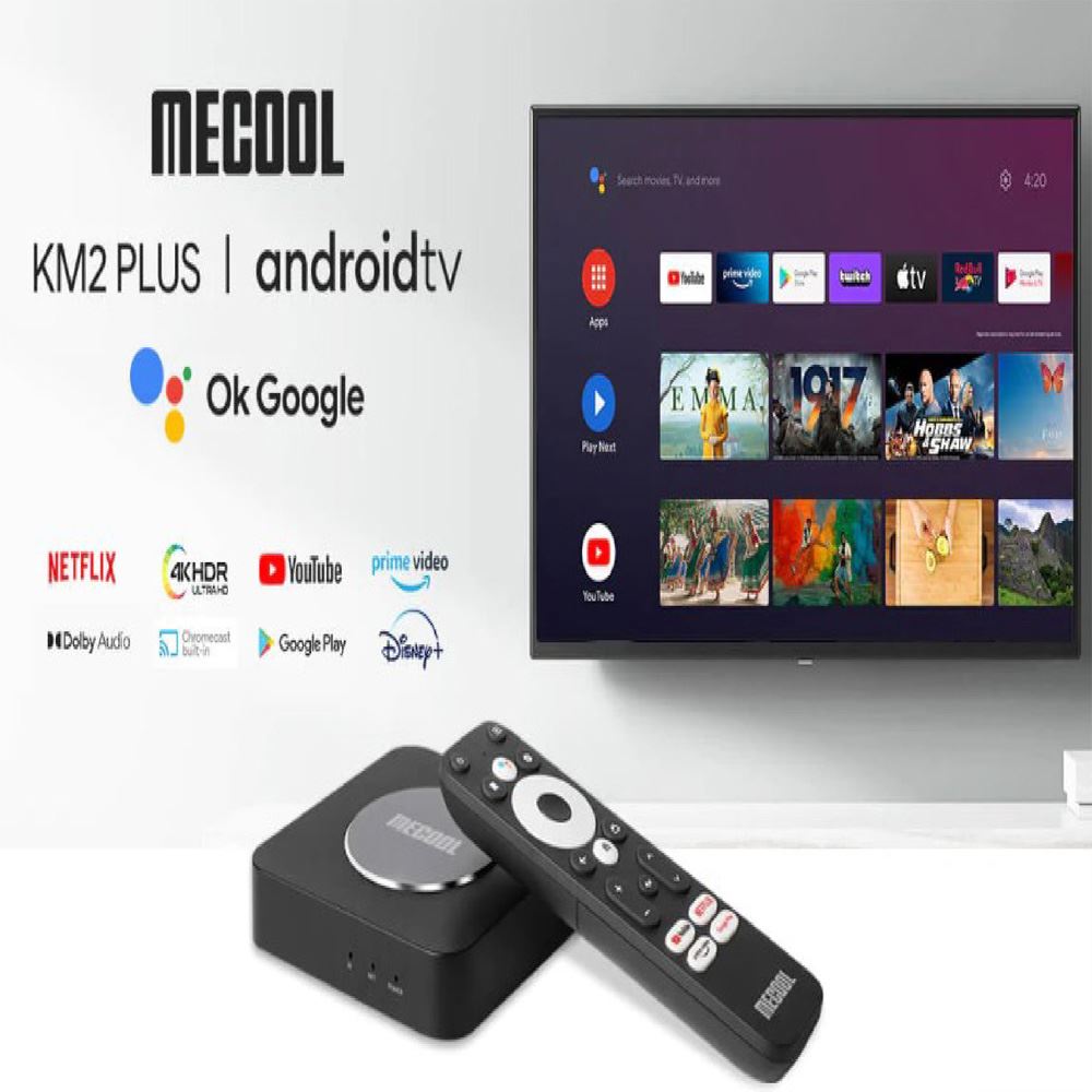 Caja de TV Android 11.0, caja de TV inteligente MECOOL KM2 Plus de