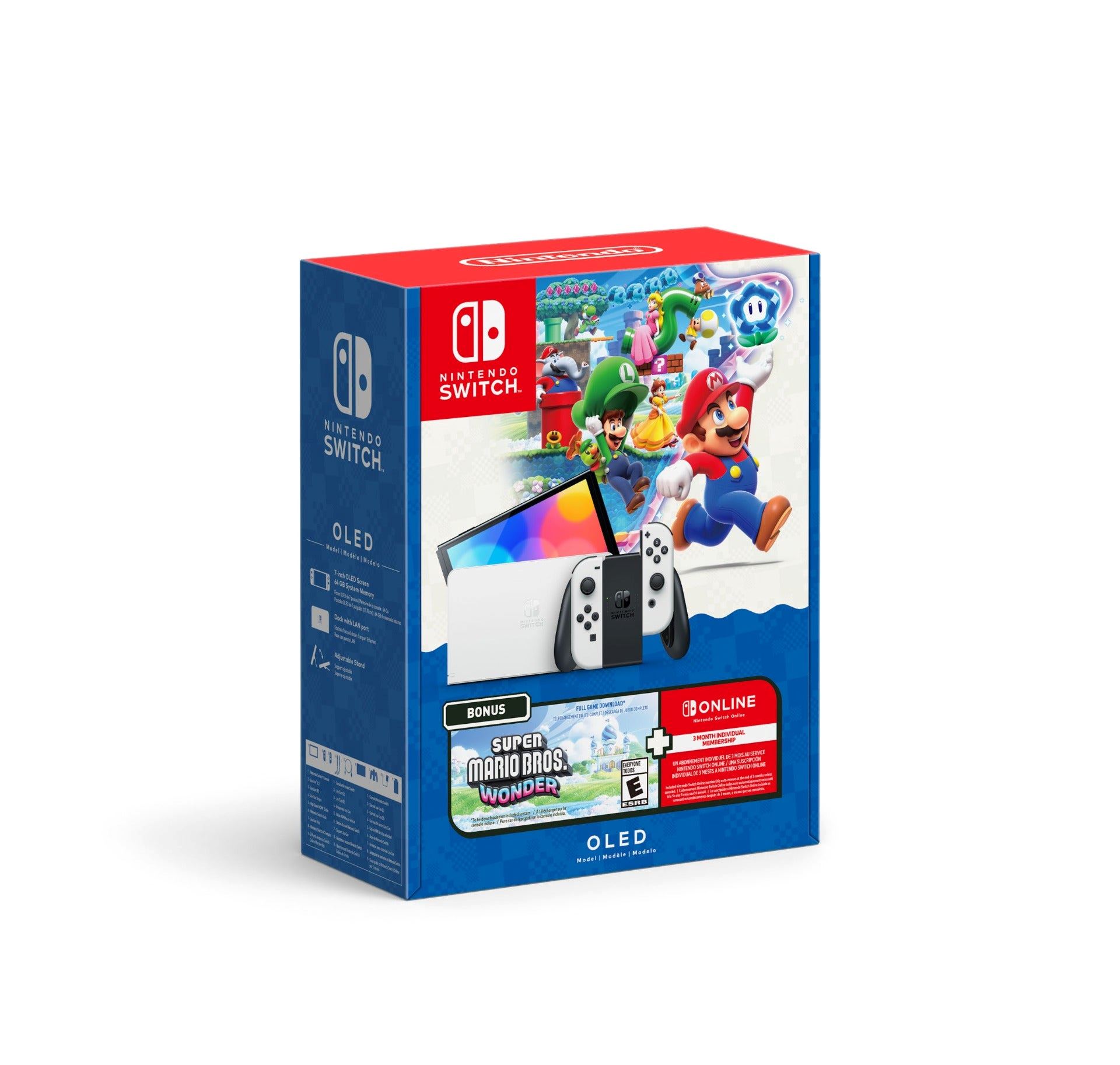 Consola Nintendo Switch Oled Blanco + Videojuego Super Mario Wonder