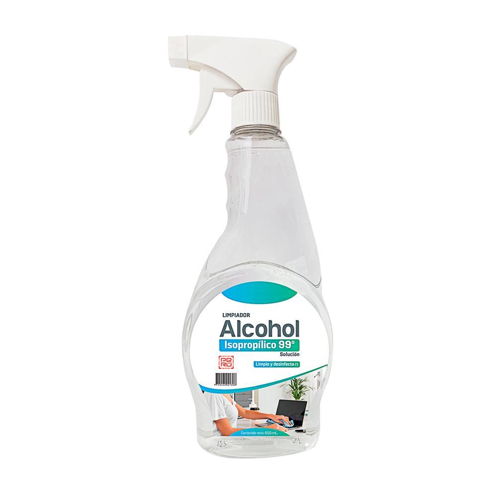 Alcohol Isopropílico 99° con Atomizador de 650 ML