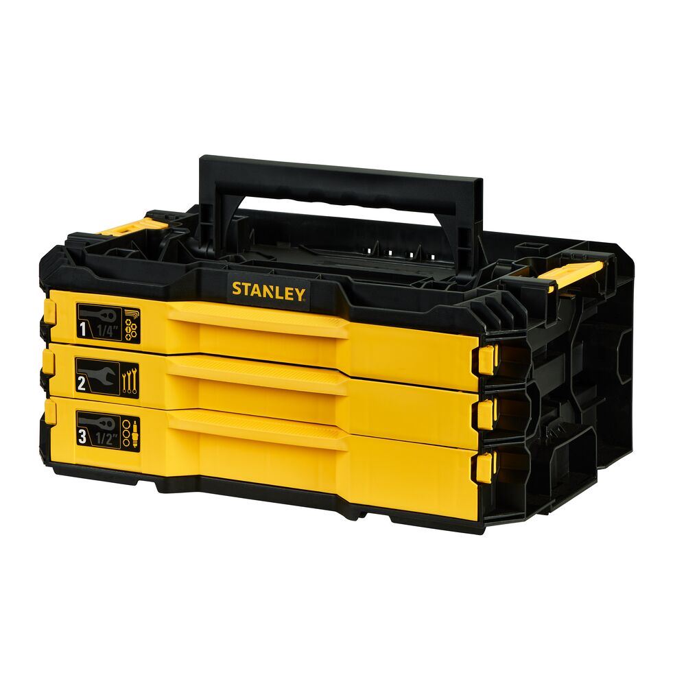 Juego de Herramientas 1/4" - 1/2" 3 Gavetas 126 Piezas Stanley STMT98107-LA