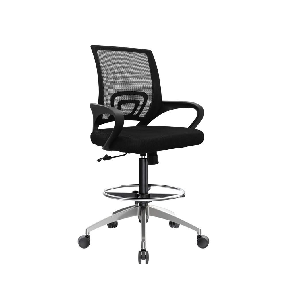Silla Cajero Atlantis Be Negro Base Aluminio Aro Cromado Ofideas