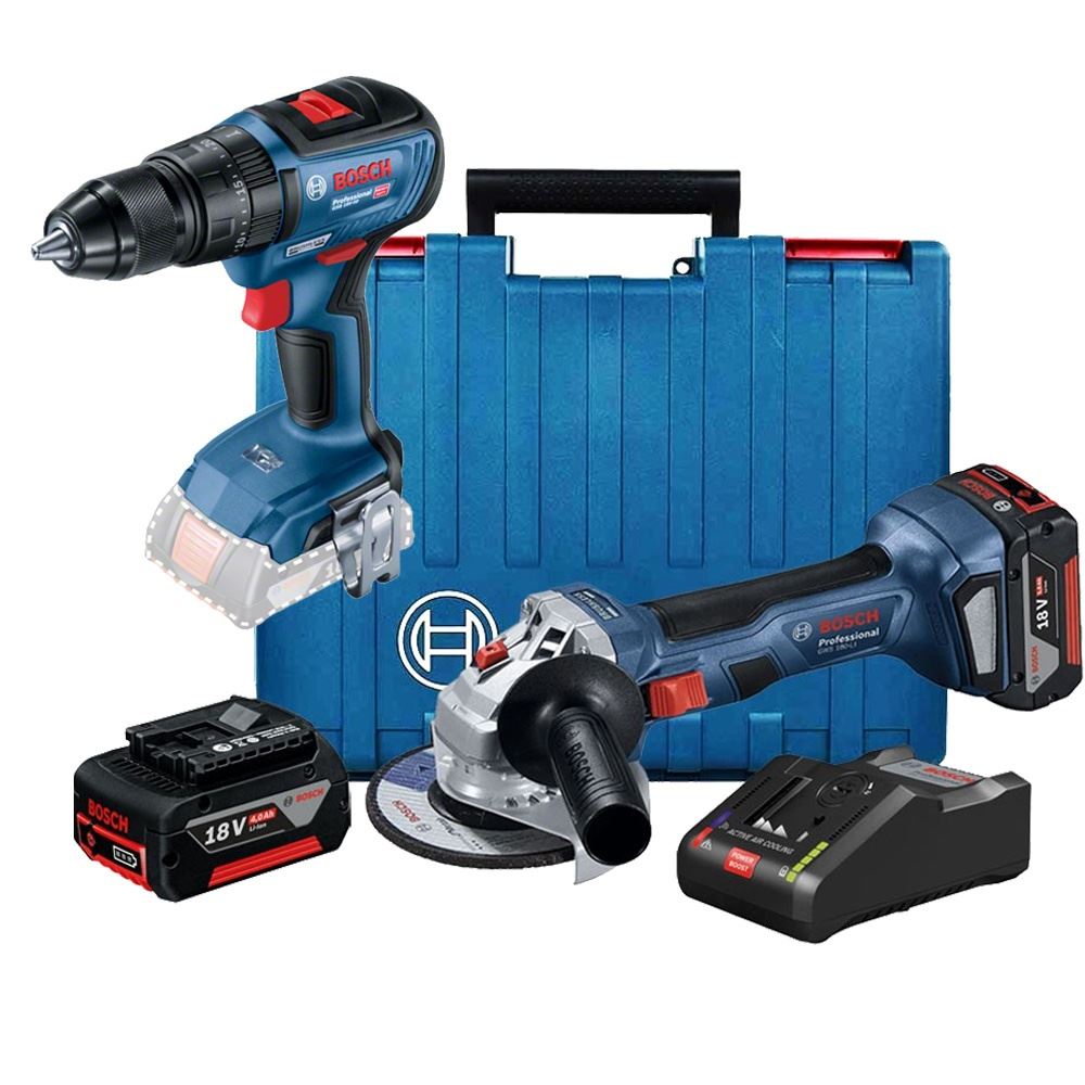 Amoladora 5" 2 Bat + Taladro Perc 1/2" 18V Brushless Bosch 0615.A00.1US-000
