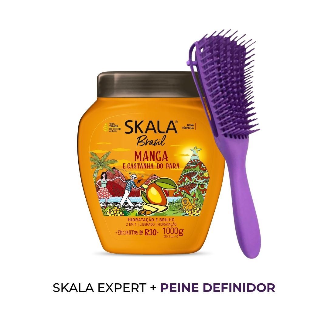 Mascarilla Cap 2 en 1 Skala Brasil Manga 1kg + PEINE