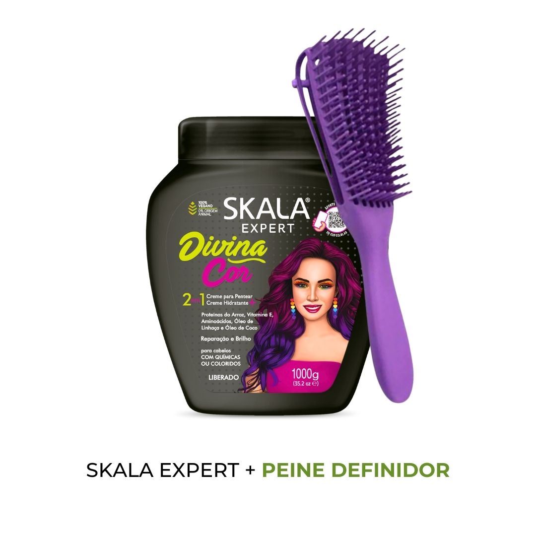 Mascarilla Cap 2 en 1 Skala Divina Cor 1kg + PEINE