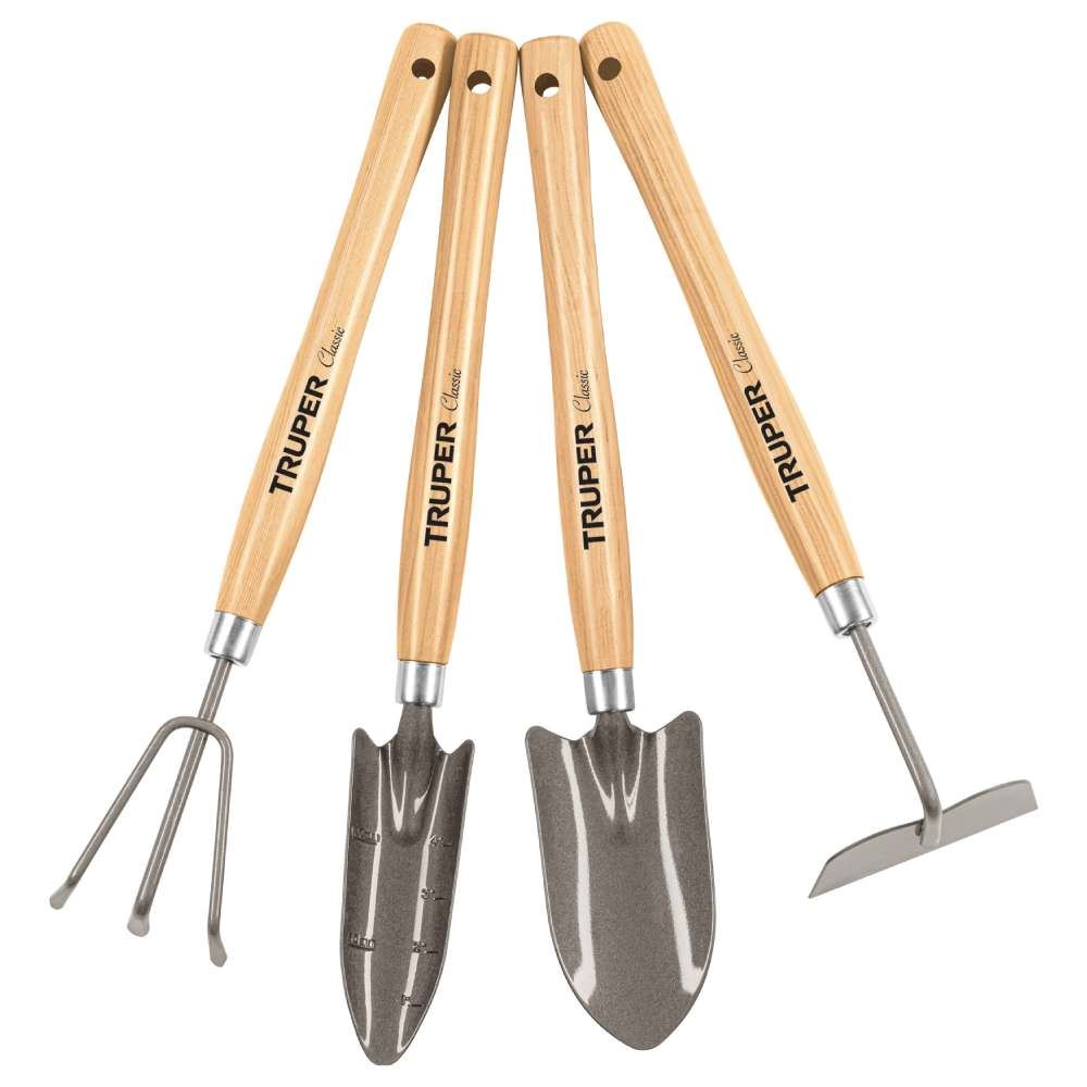 Juego de 4 Herramientas 12 1/4" para Jardín Truper 15040