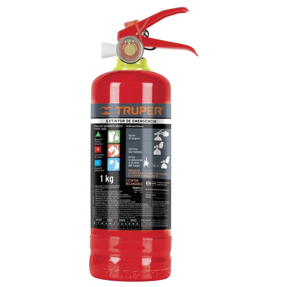 Extintor Recargable ABC 1Kg Truper 100276