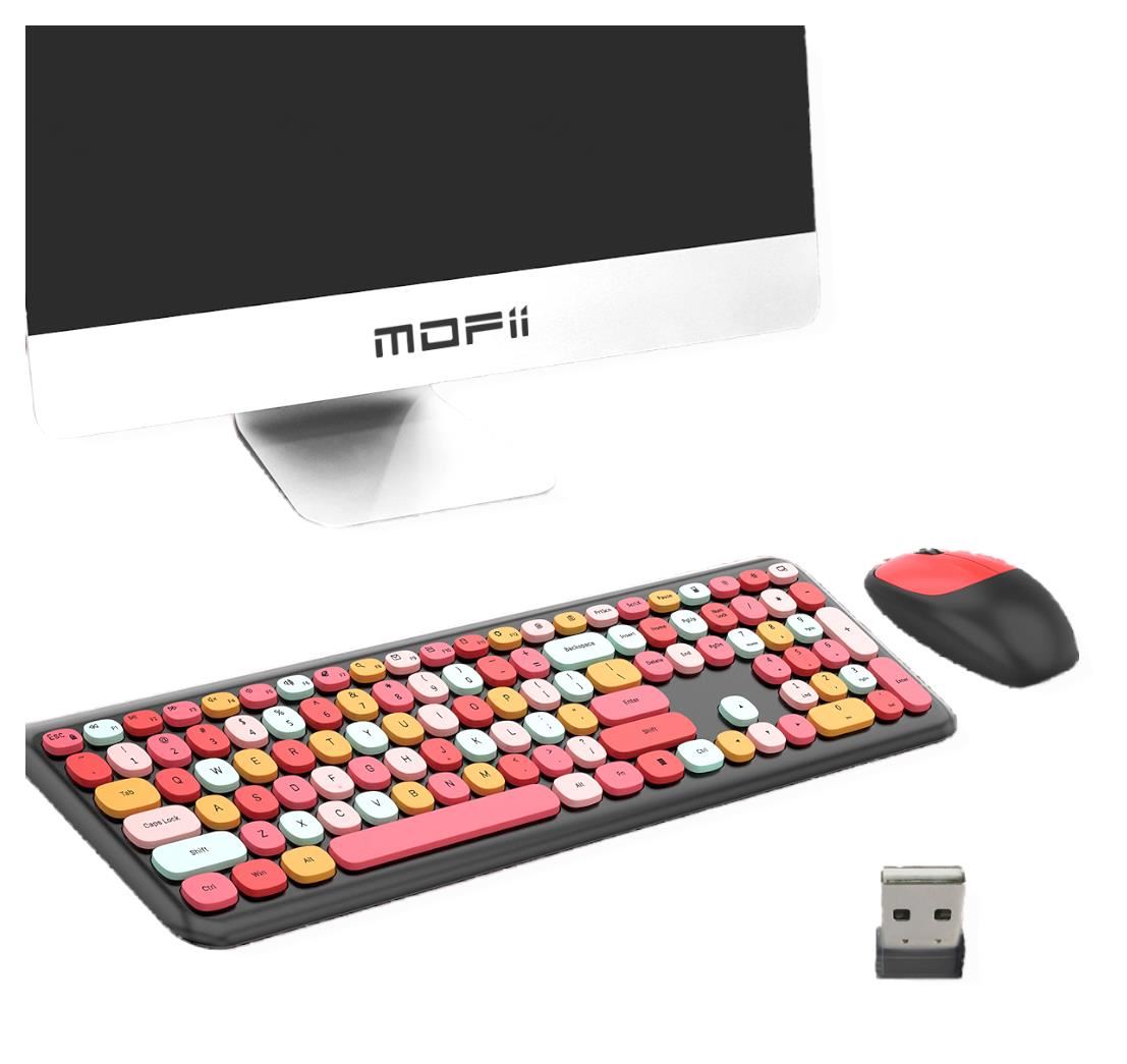 TECLADO MOFFI COLOR NEGRO MULTICOLOR
