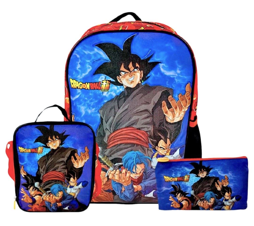 SET DRAGON BALL: MOCHILA, LONCHERA Y CARTUCHERA SET 3 EN 1