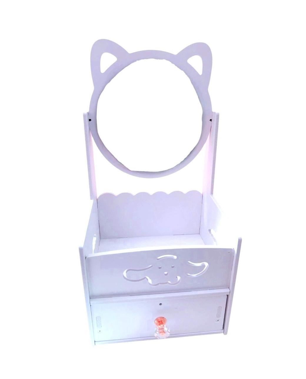 ORGANIZADOR DE MAQUILLAJE ESPEJO GATITO - KAWAII