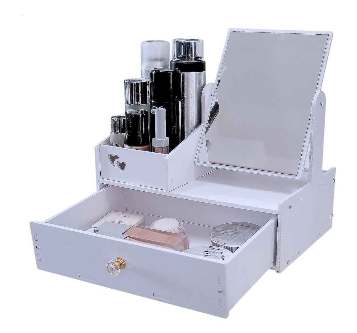 ORGANIZADOR DE MAQUILLAJE CORAZON - CUADRADO