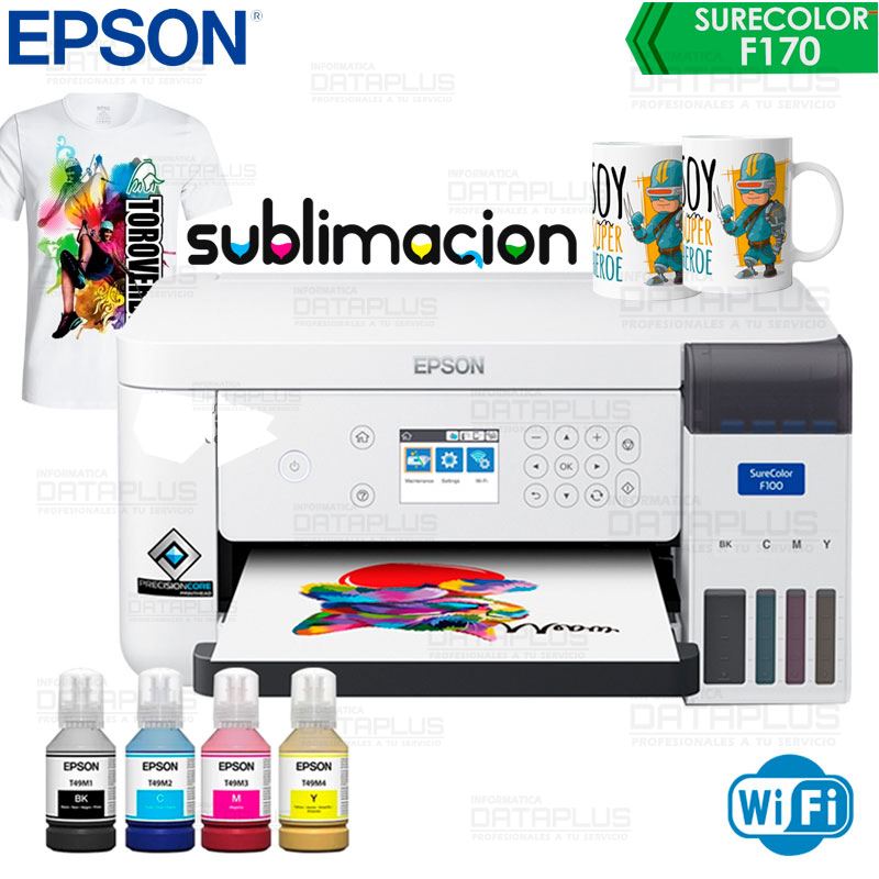 Impresora Epson SureColor F170 + 100 und Papel de Sublimacion Premium