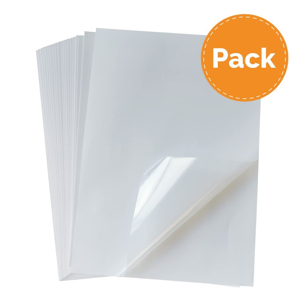 Vinilo Canvas Adhesivo Transparente 05 Hojas A4  Pack x6