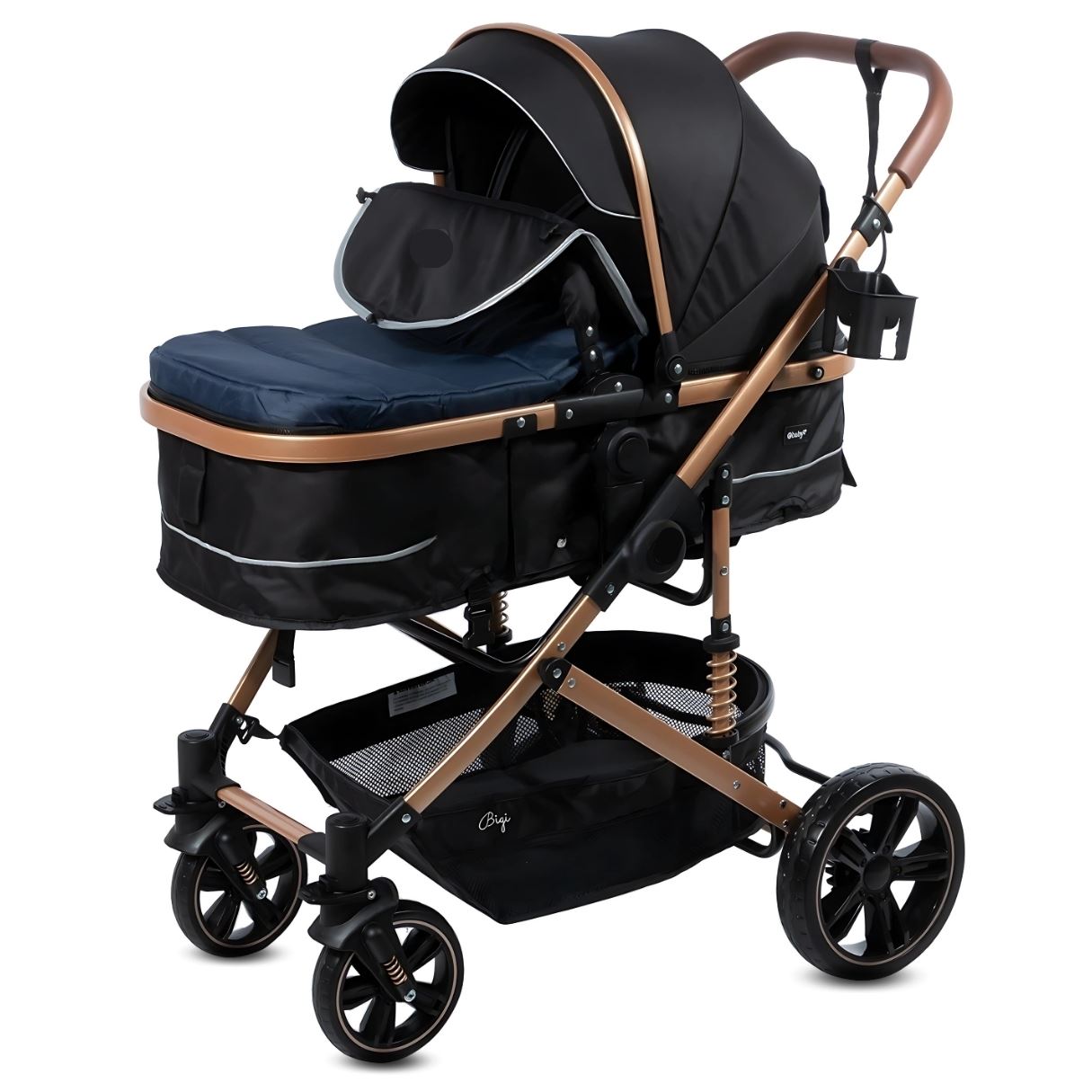 Coche Cuna Moisés de Lujo «INFINITIVE GOLD» AZUL