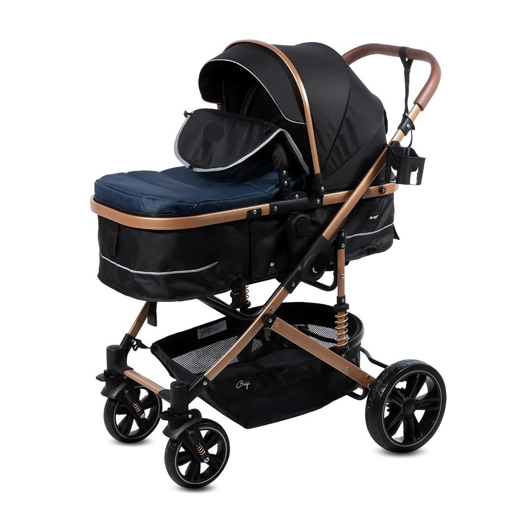 Coche Moisés Travel System «INFINITIVE GOLD»  de Lujo Blue