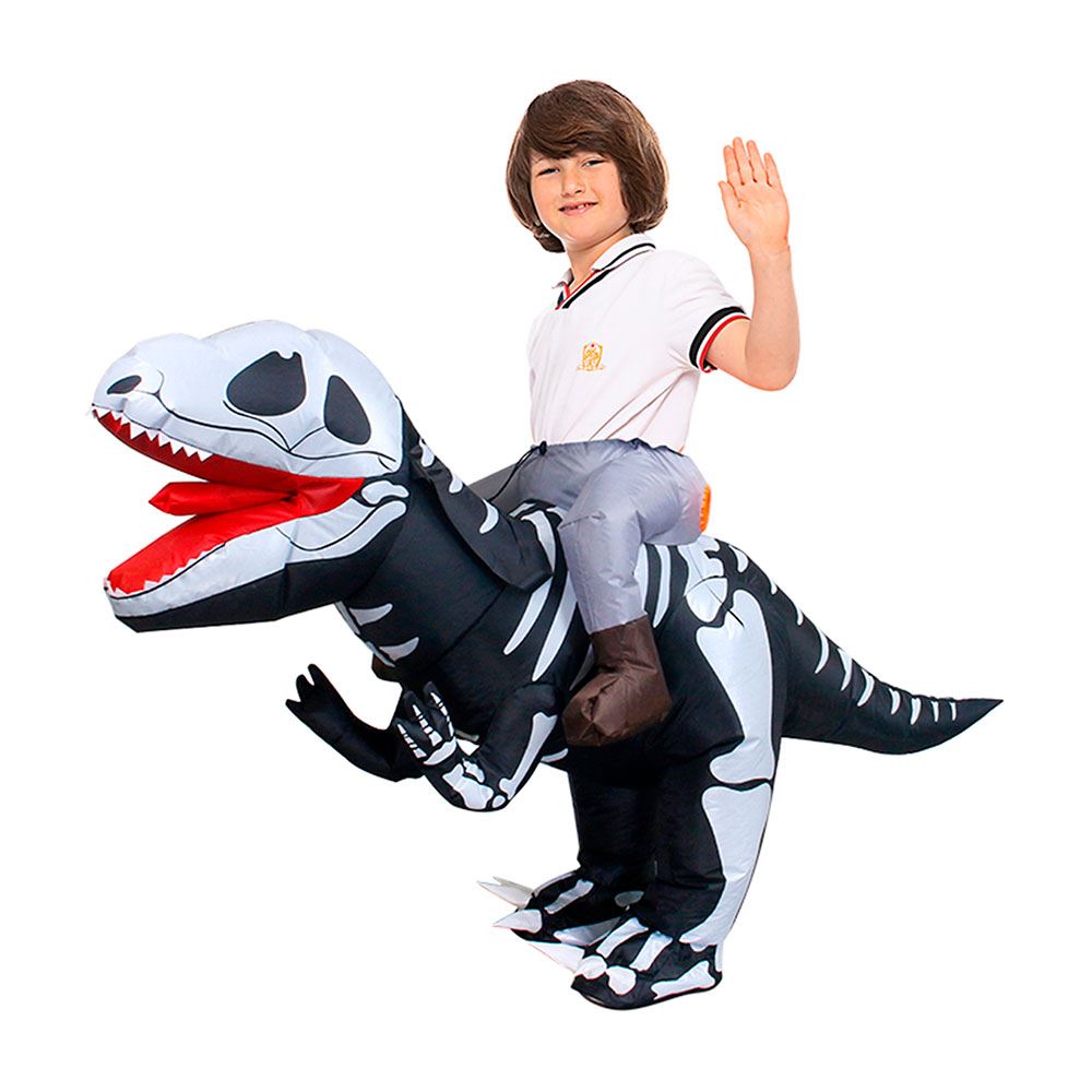 Disfraz Inflable de Dinosaurio Esqueleto Montable para Niño