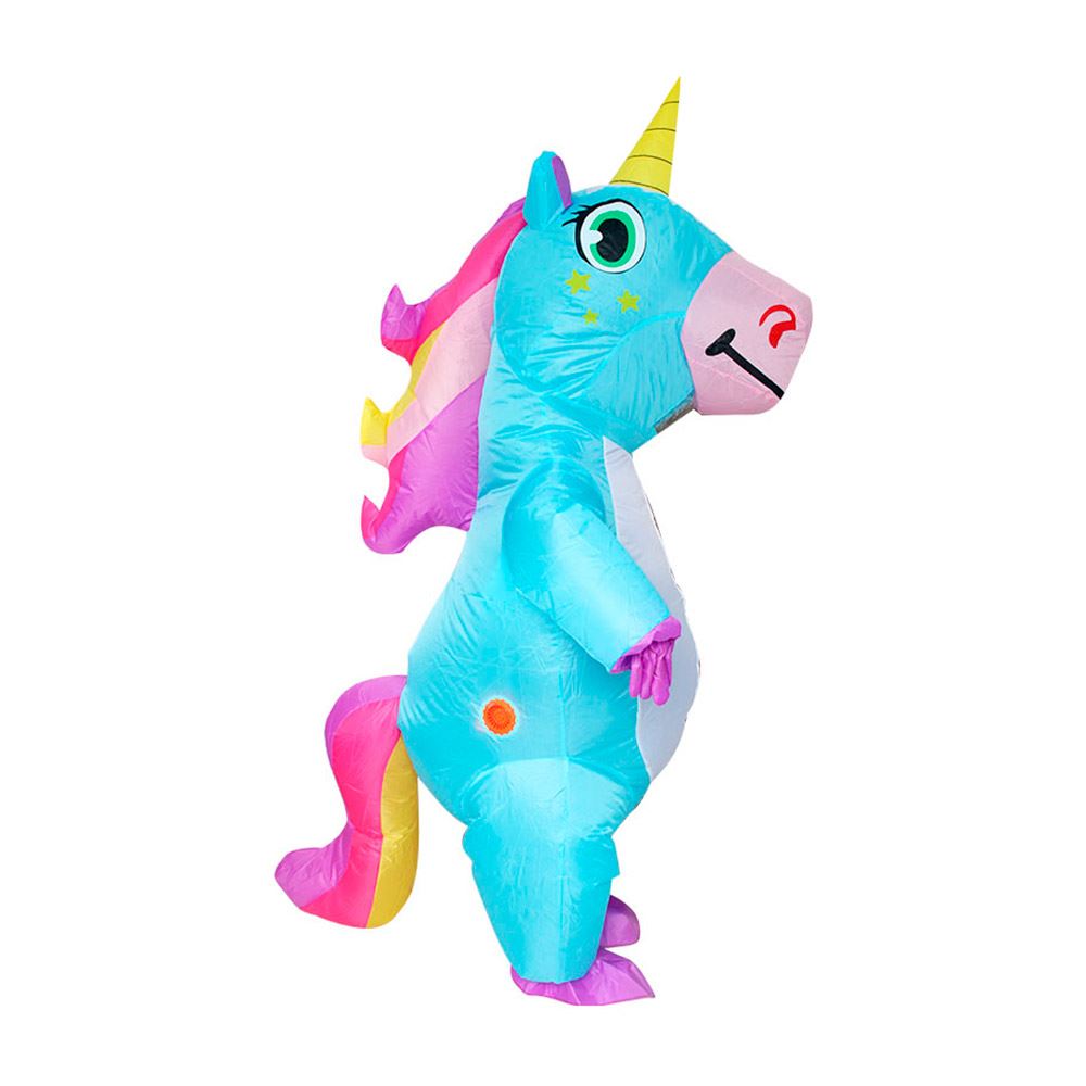 Disfraz Inflable de Unicornio para Adulto Celeste