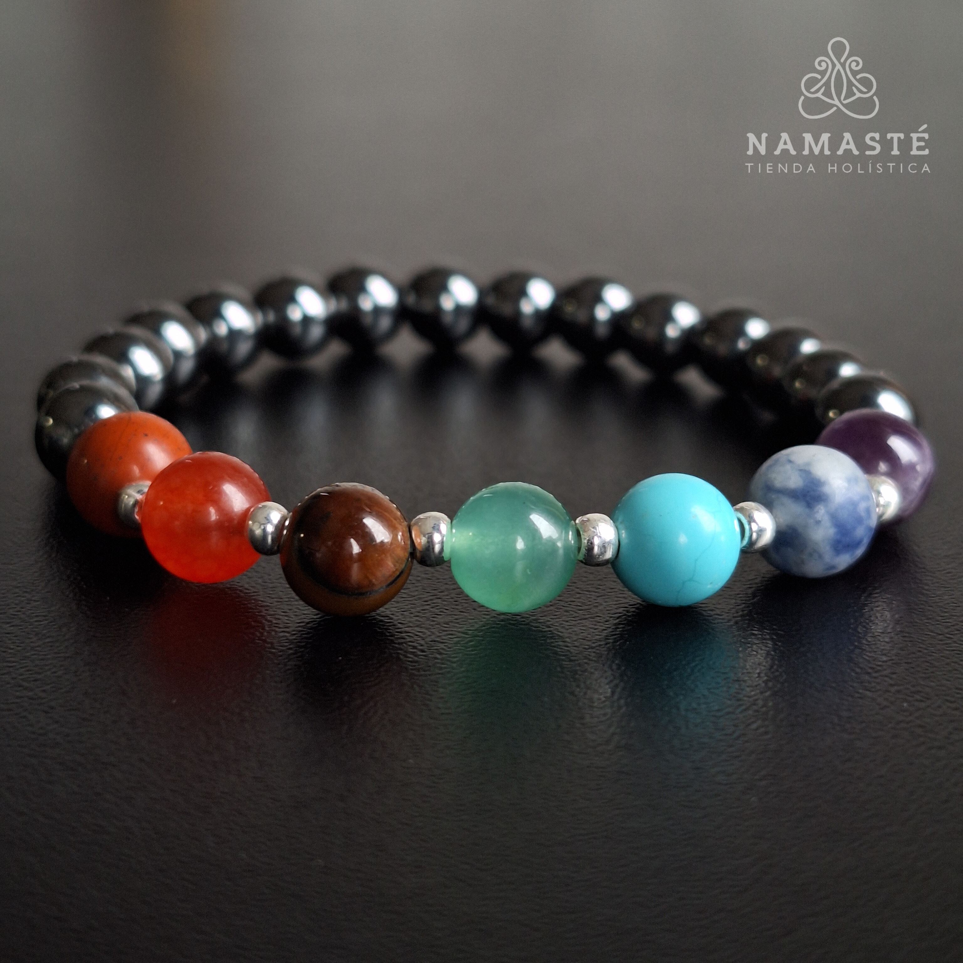Pulsera 7 Chakras con Hematita