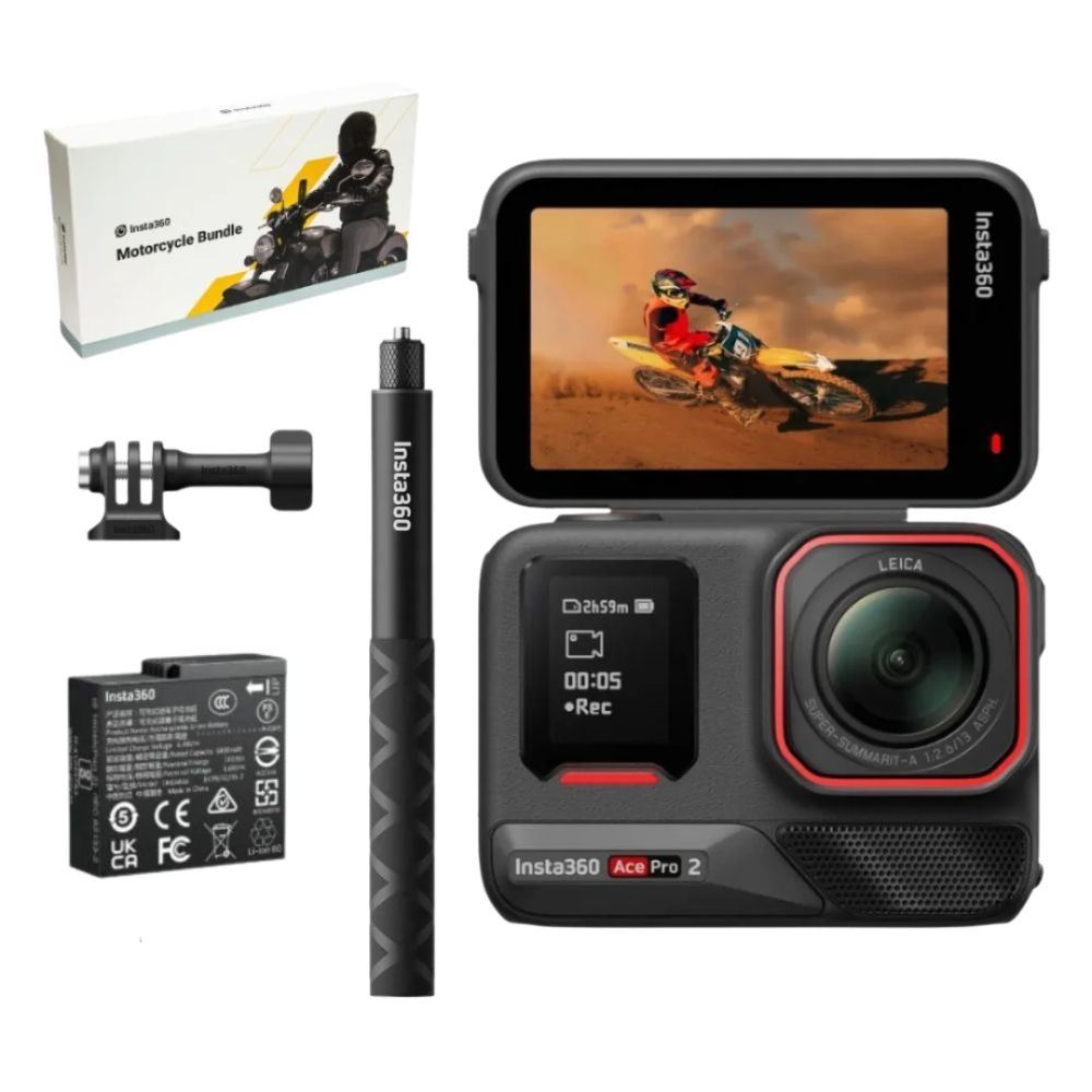 Cámara Insta360 Ace Pro 2 Dual Battery (Pack Motero)