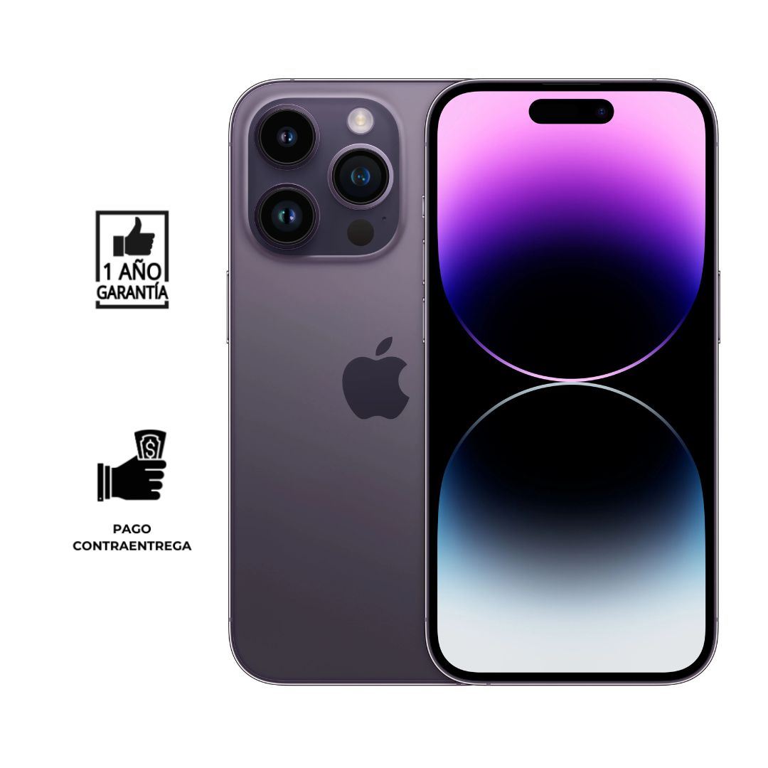 iPhone 14 PRO (ESIM) 256GB I Reacondicionado Grado A I color: Morado