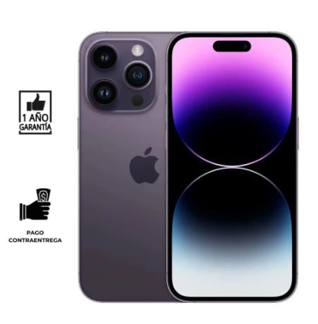 iPhone 14 PRO MAX  (ESIM)128GB I Reacondicionado Grado B  I color: Morado