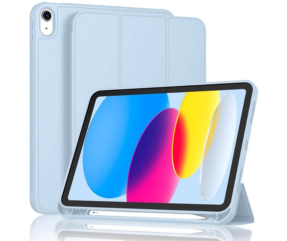 Smart Case Para iPad 10ma Gen 10.9 2022 Celeste