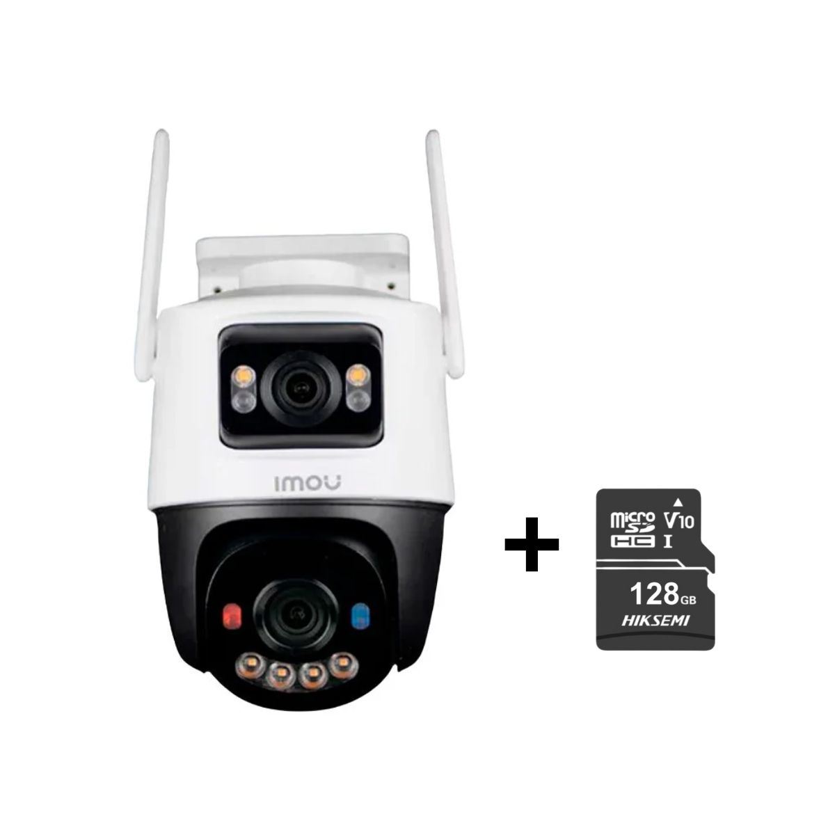 Cámara de Seguridad Cruiser Dual 2 5MP + 5MP + Micro SD 128GB Full Color Exterior Visión 360°