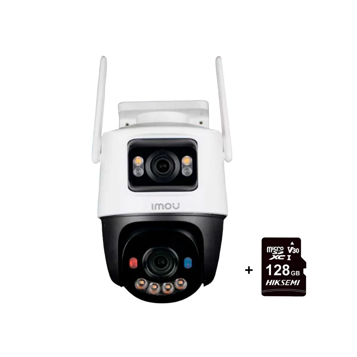 Cámara de Seguridad Cruiser Dual 2 3MP + 5MP Full + Micro SD 128GBcolor Exterior Visión 360°