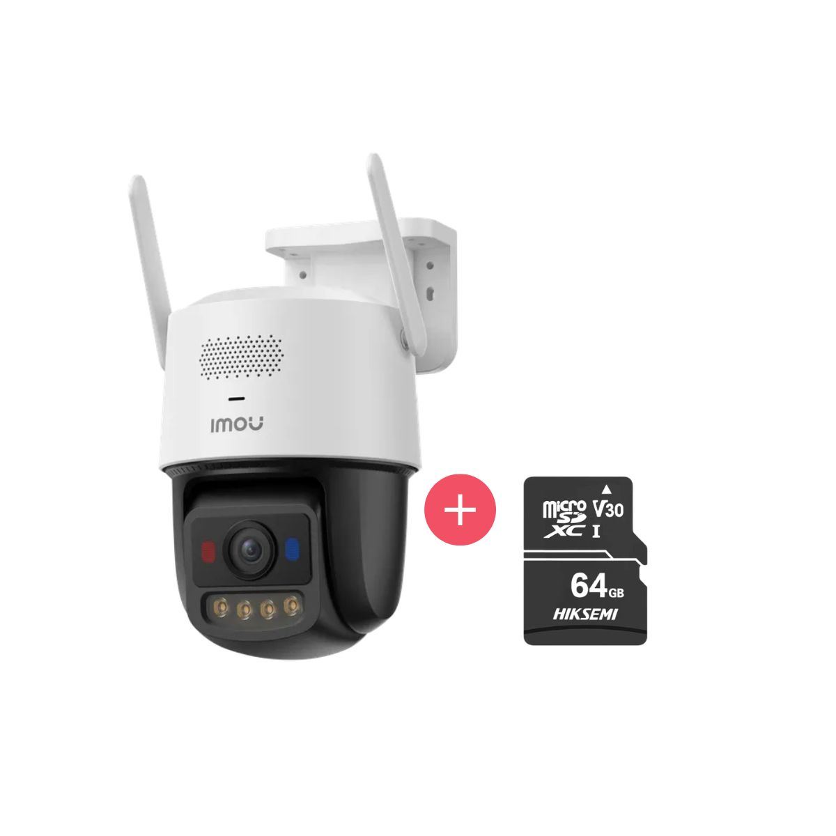 Cámara de Seguridad Titan Pro 3K 6MP + Micro SD 64GB Exterior con Visión Nocturna Color y Detección Inteligente