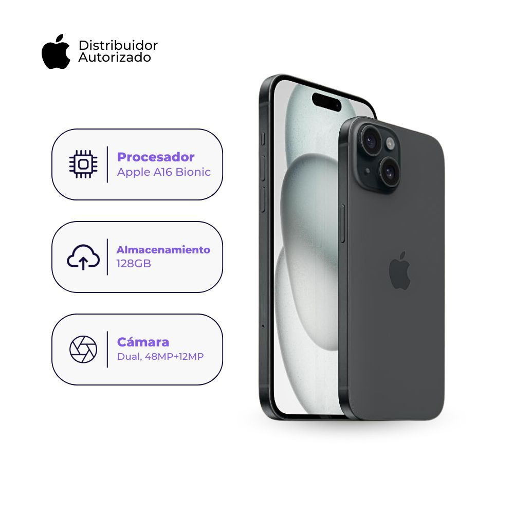 iPhone 15 128GB Color Negro