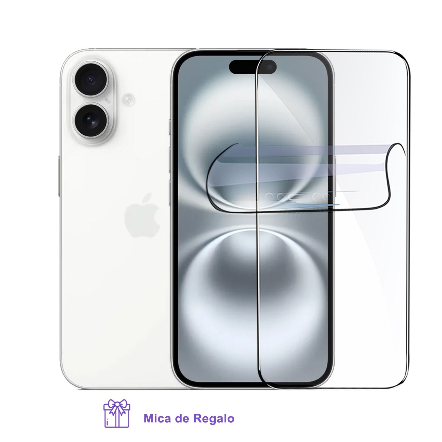 IPHONE 16 256GB VERSION CHIP FISICO BLANCO + MICA HIDROGEL