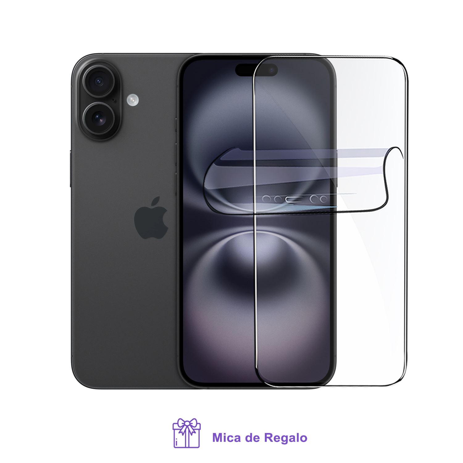 IPHONE 16 256GB VERSION CHIP FISICO NEGRO + MICA HIDROGEL