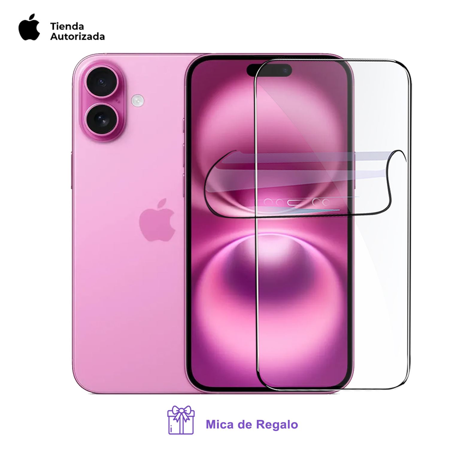 APPLE IPHONE 16 256GB VERSION CHIP FISICO PINK + MICA HIDROGEL